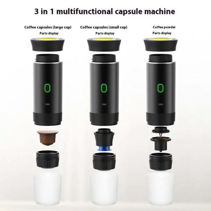 Electric Grinder Coffee Travel Handy 3 In1 Espresso Portable Coffee Espresso Maker Machine Cafe Portable Capsule Coffee Machine Kitchen Gadgets Les Visionnaires