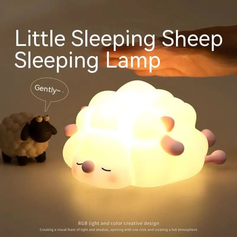 Cute Silicone Night Lights Sheep Cartoon Bedroom Lamp Les Visionnaires