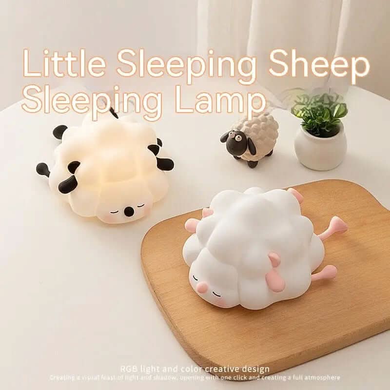 Cute Silicone Night Lights Sheep Cartoon Bedroom Lamp Les Visionnaires