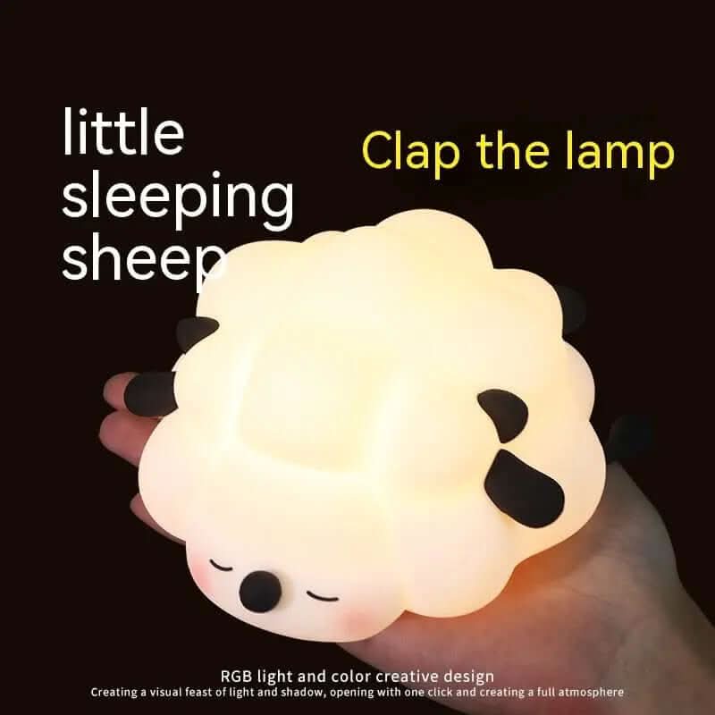 Cute Silicone Night Lights Sheep Cartoon Bedroom Lamp Les Visionnaires