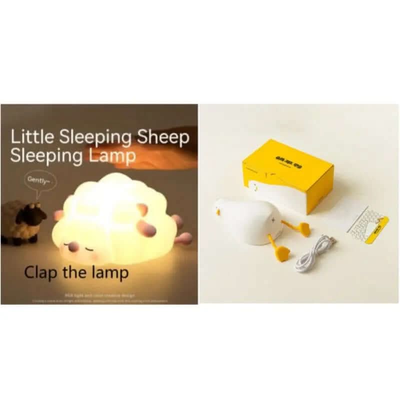 Cute Silicone Night Lights Sheep Cartoon Bedroom Lamp Les Visionnaires