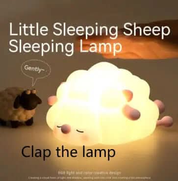 Cute Silicone Night Lights Sheep Cartoon Bedroom Lamp Les Visionnaires