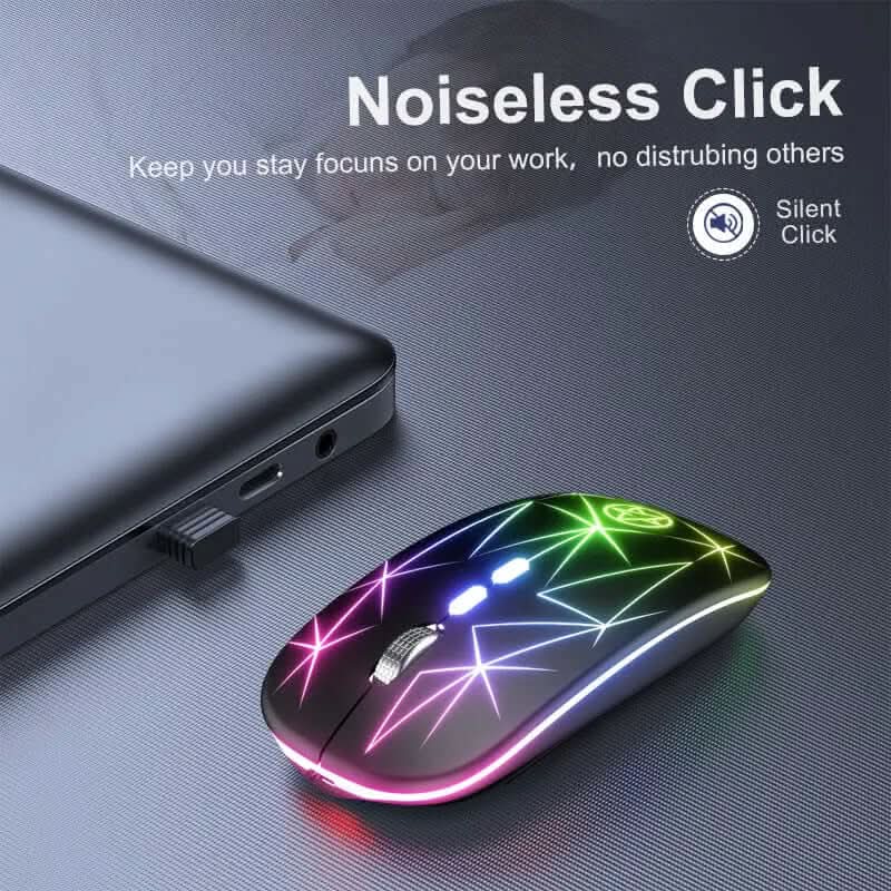 Souris Bluetooth sans fil à double mode avec éclairage et recharge Les Visionnaires
