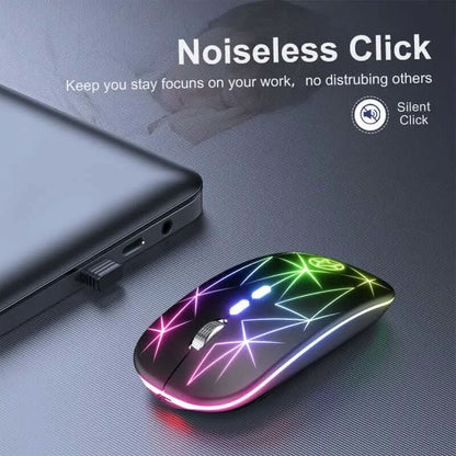 Souris Bluetooth sans fil à double mode avec éclairage et recharge Les Visionnaires