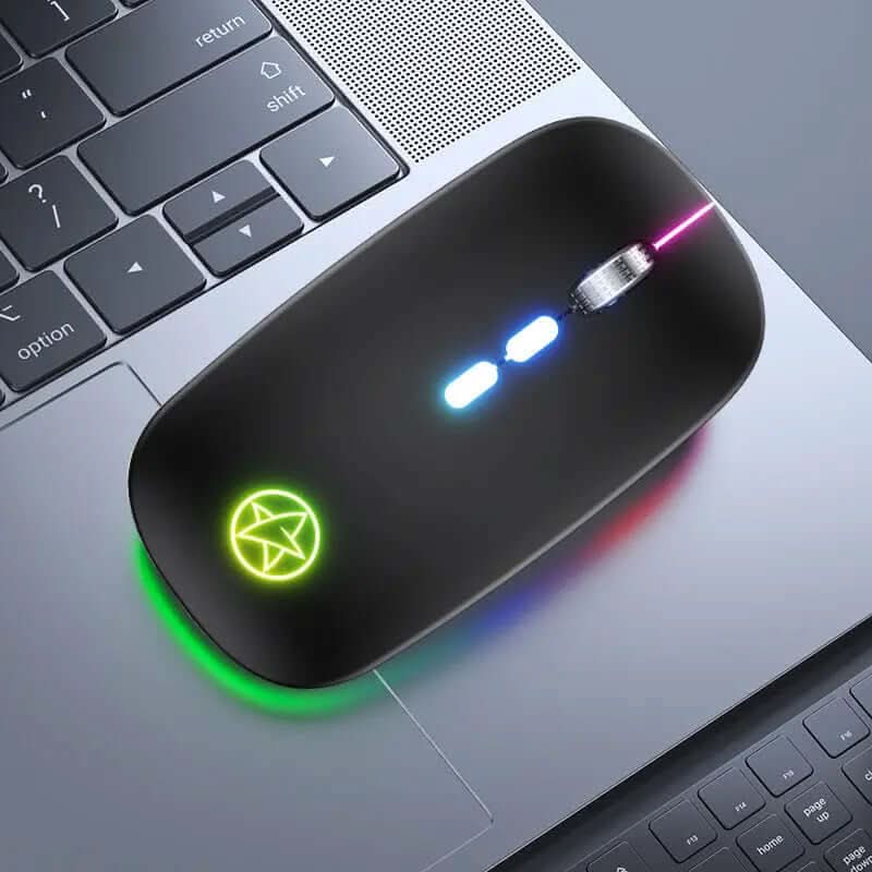 Souris Bluetooth sans fil à double mode avec éclairage et recharge Les Visionnaires