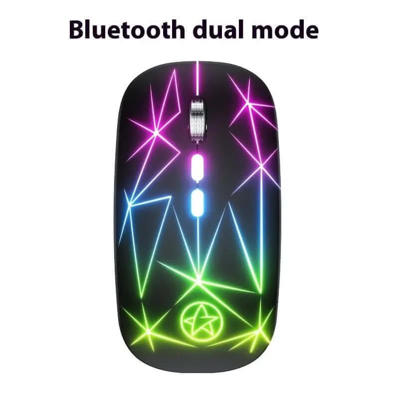 Souris Bluetooth sans fil à double mode avec éclairage et recharge Les Visionnaires