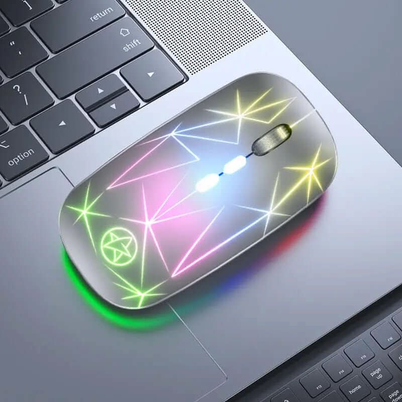 Souris Bluetooth sans fil à double mode avec éclairage et recharge Les Visionnaires
