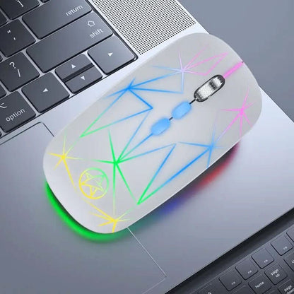 Souris Bluetooth sans fil à double mode avec éclairage et recharge Les Visionnaires