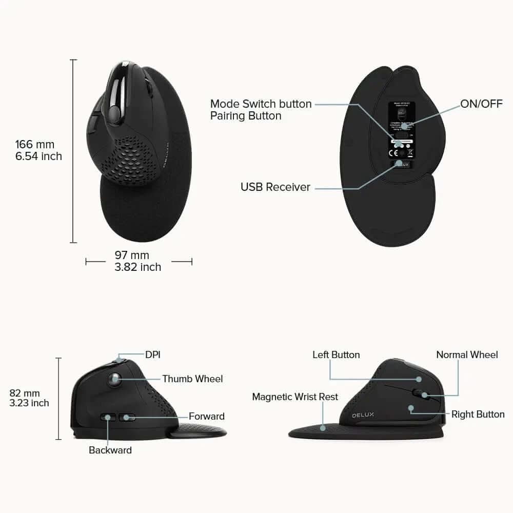 Souris ergonomique verticale M618XSD Les Visionnaires