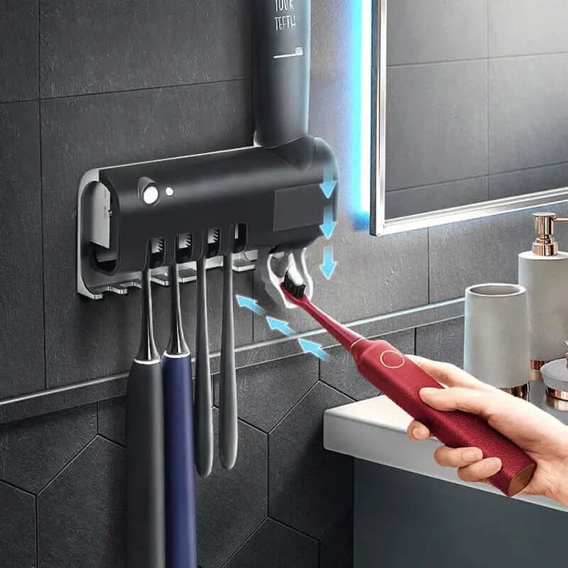 Stérilisateur de brosse à dents UV intelligent avec distributeur automatique de dentifrice Les Visionnaires