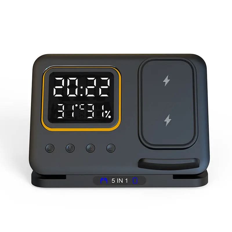 Chargeur sans fil 15 W, réveil numérique LED 5 en 1 Les Visionnaires