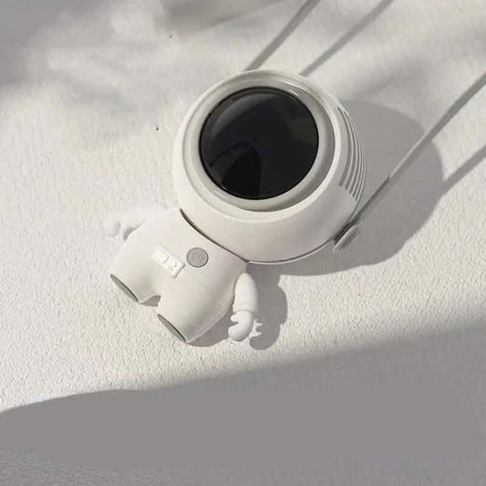 ventilateur de cou personnel rechargeable USB avec design d'astronaute Les Visionnaires