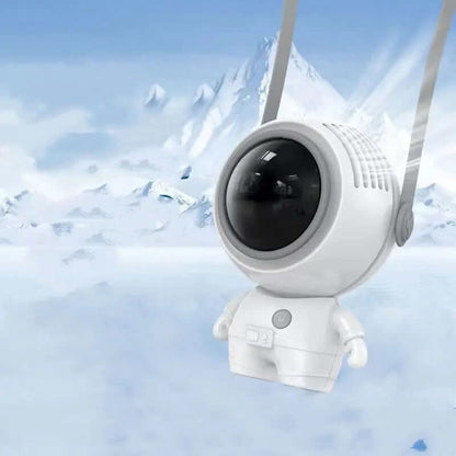 ventilateur de cou personnel rechargeable USB avec design d'astronaute Les Visionnaires