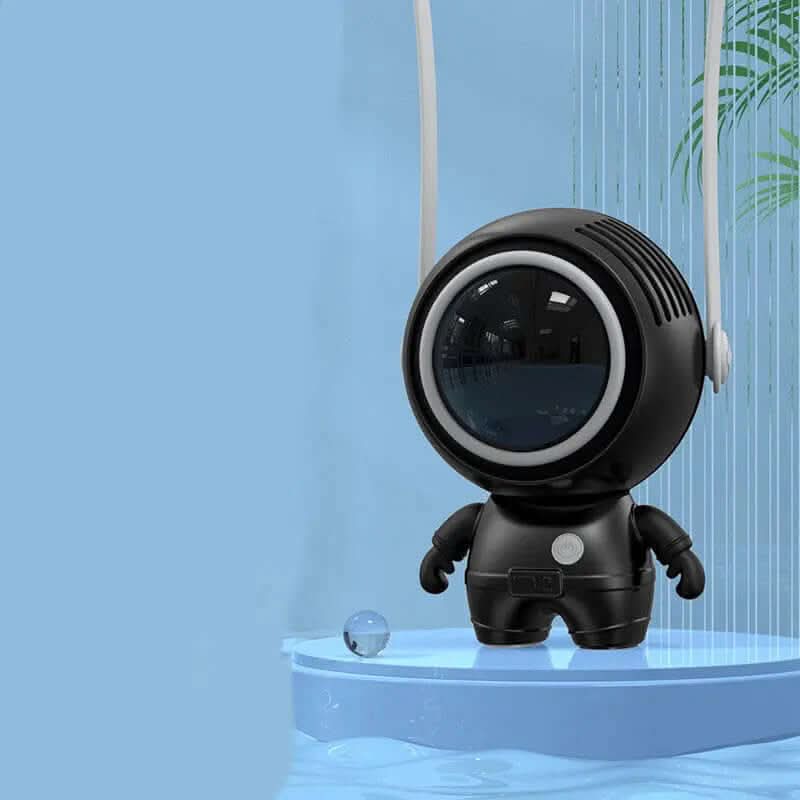 ventilateur de cou personnel rechargeable USB avec design d'astronaute Les Visionnaires