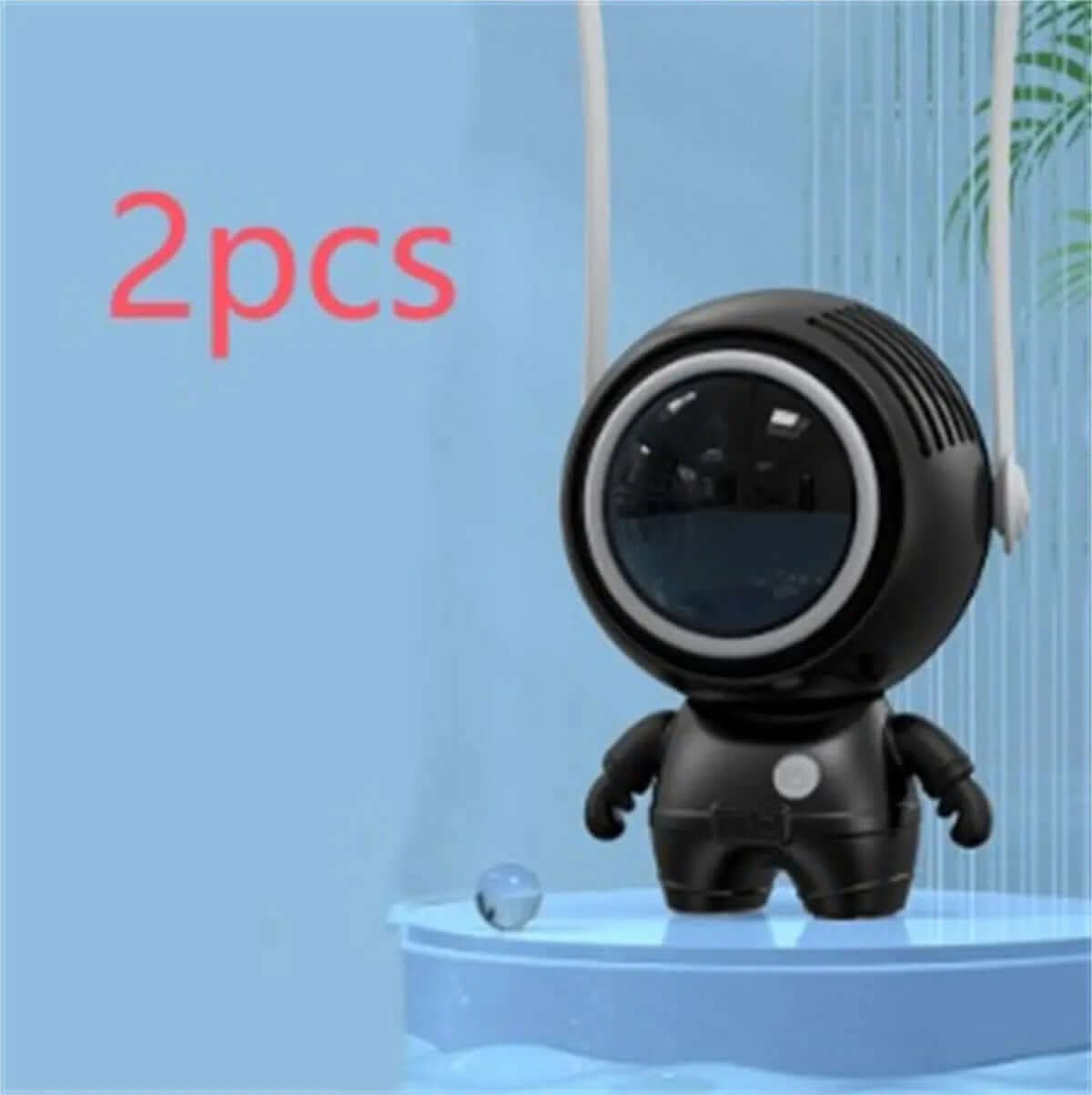 ventilateur de cou personnel rechargeable USB avec design d'astronaute Les Visionnaires