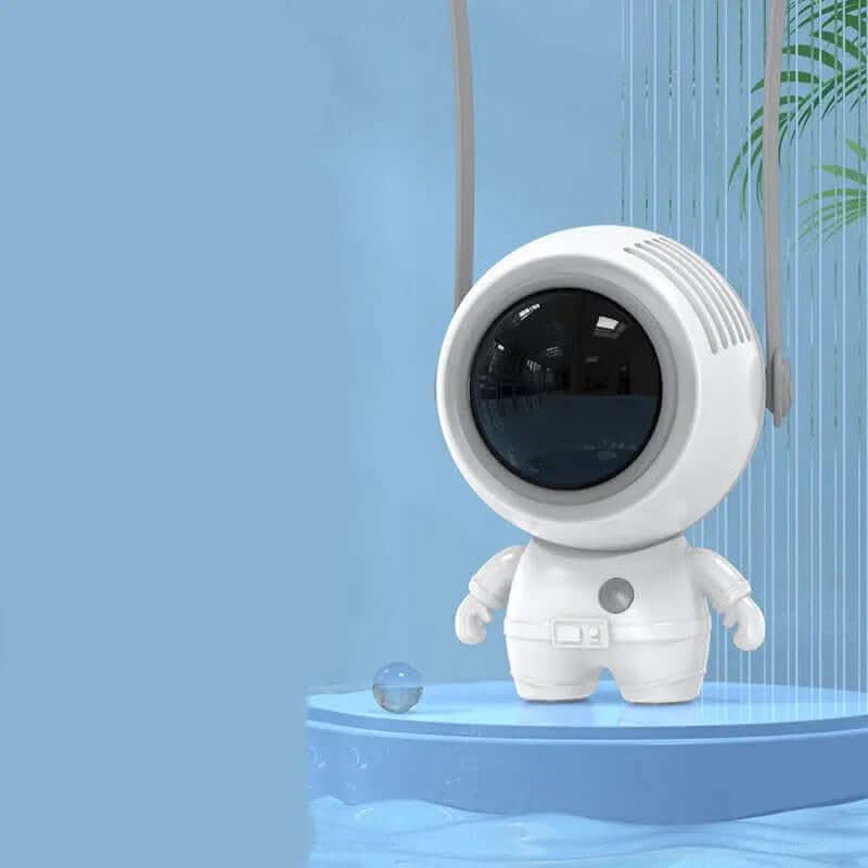 ventilateur de cou personnel rechargeable USB avec design d'astronaute Les Visionnaires