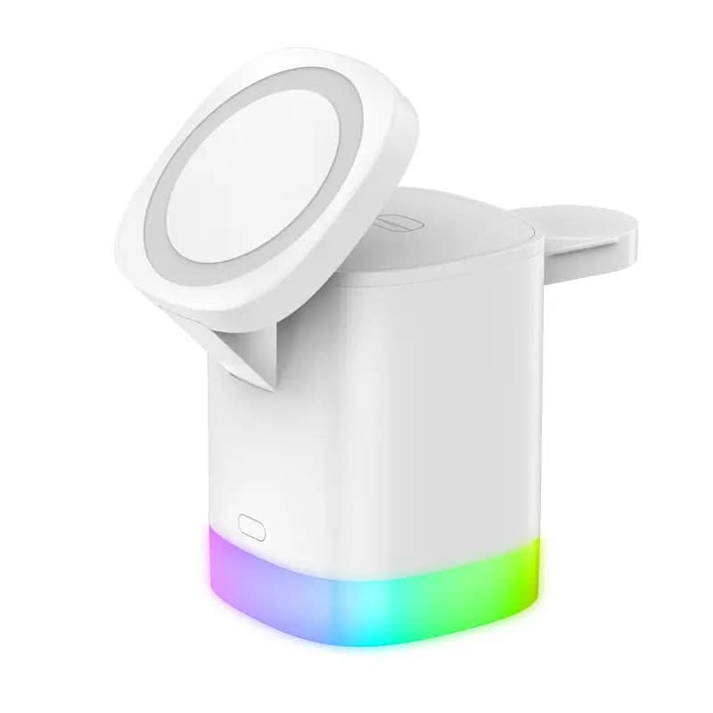 Chargeur magnétique sans fil rapide 3 en 1 pour smartphone Les Visionnaires