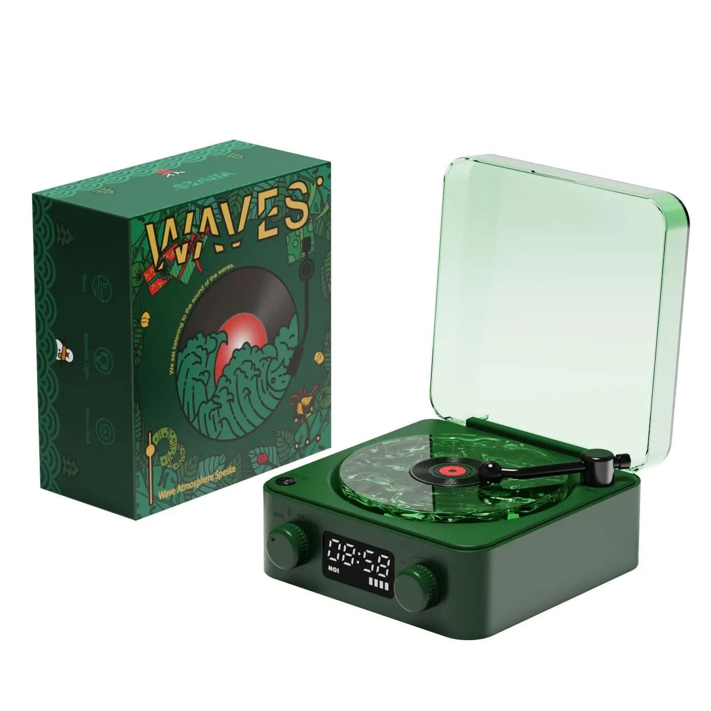 Platine vinyle rétro sans fil Bluetooth 5.0 Les Visionnaires
