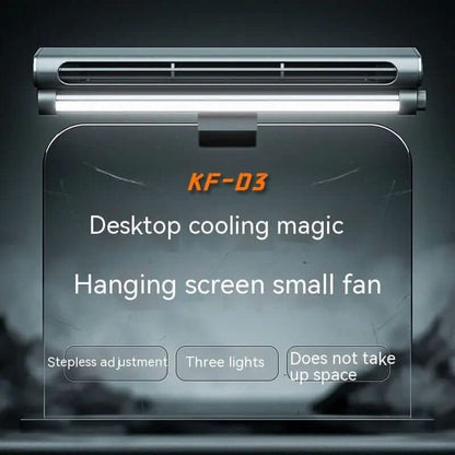 Ventilateur sans pale avec lampe d'éclairage et clip pour écran d'ordinateur portable Les Visionnaires