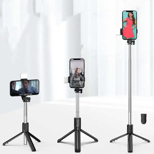 Perche à selfie avec lumière LED Bluetooth Les Visionnaires