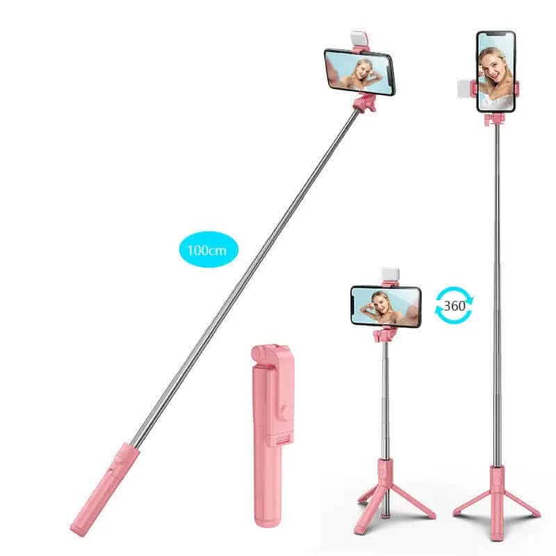 Perche à selfie avec lumière LED Bluetooth Les Visionnaires