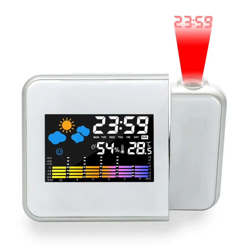 Réveil LED avec Projection et Station Météo Les Visionnaires