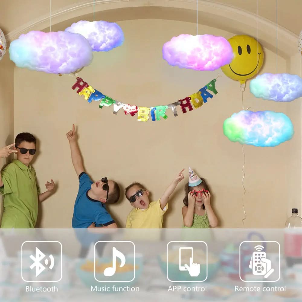 Lampe Nuage USB avec Synchronisation Musicale et Contrôle via Application Les Visionnaires