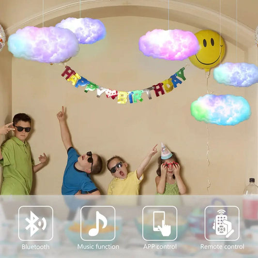 Lampe Nuage USB avec Synchronisation Musicale et Contrôle via Application Les Visionnaires