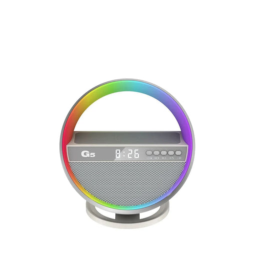 Veilleuse RGB multifonction, chargeur sans fil,Bluetooth, multifonction Les Visionnaires