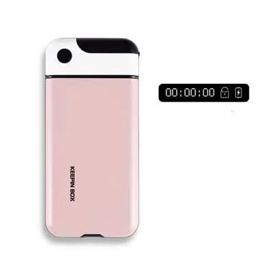 Coffret verrouillage téléphone minuterie rose avec écran et fonctions de verrouillage sécurisé
