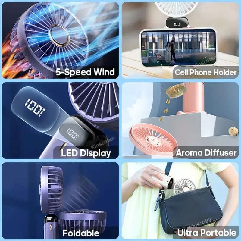 Ventilateur portable USB rechargeable, Les Visionnaires