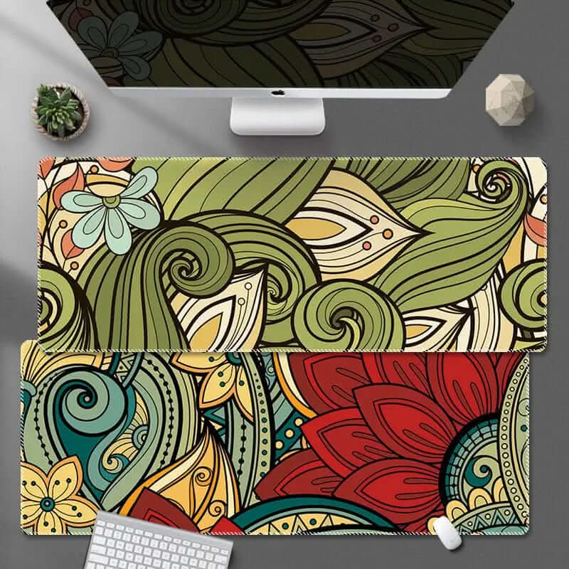 Tapis de souris XXL noir et rouge Les Visionnaires