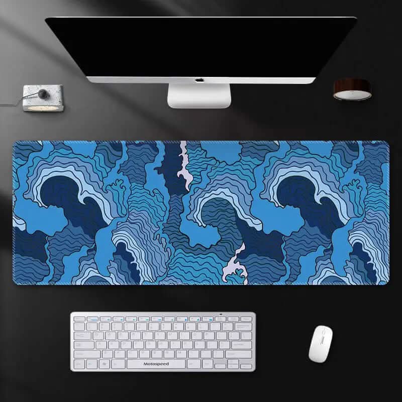 Tapis de souris XXL noir et rouge Les Visionnaires