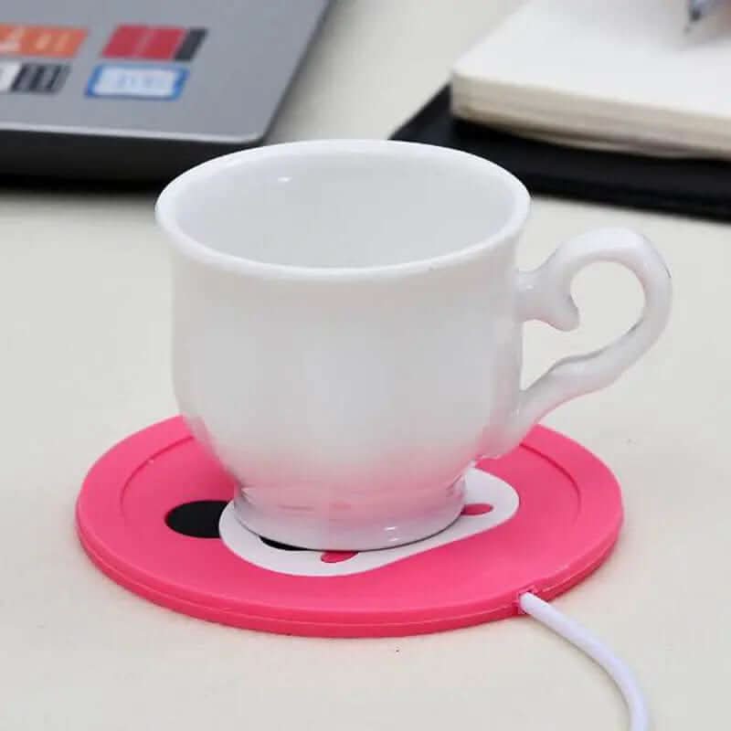 Dessous de verre chauffant USB, design cartoon Les Visionnaires