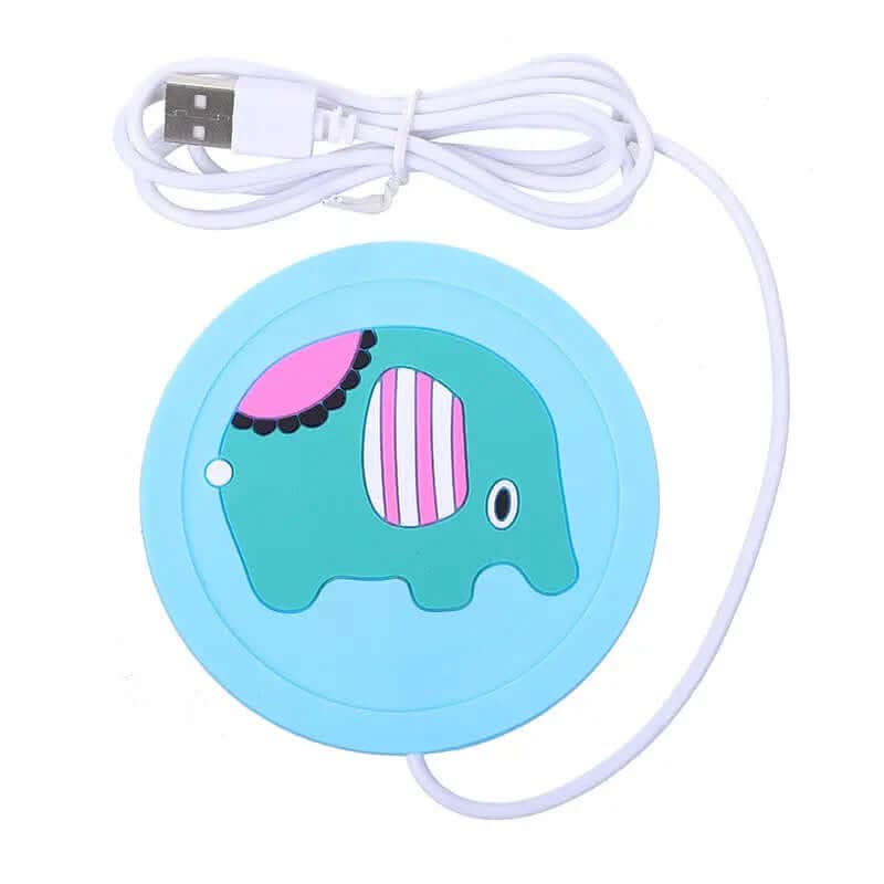 Dessous de verre chauffant USB, design cartoon Les Visionnaires