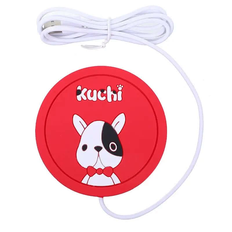Dessous de verre chauffant USB, design cartoon Les Visionnaires