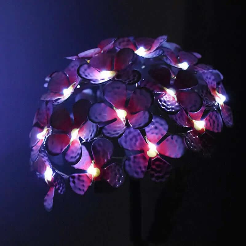 Lampe Solaire LED Hydrangea Artificielle Les Visionnaires