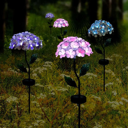 Lampe Solaire LED Hydrangea Artificielle Les Visionnaires