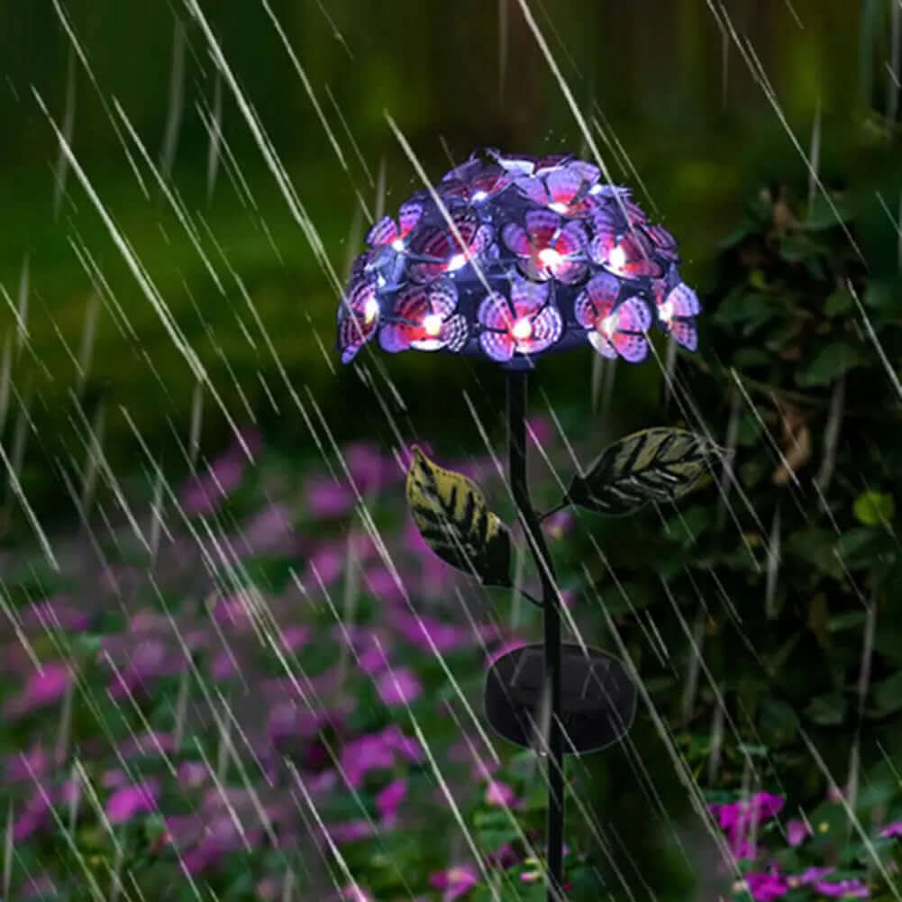 Lampe Solaire LED Hydrangea Artificielle Les Visionnaires