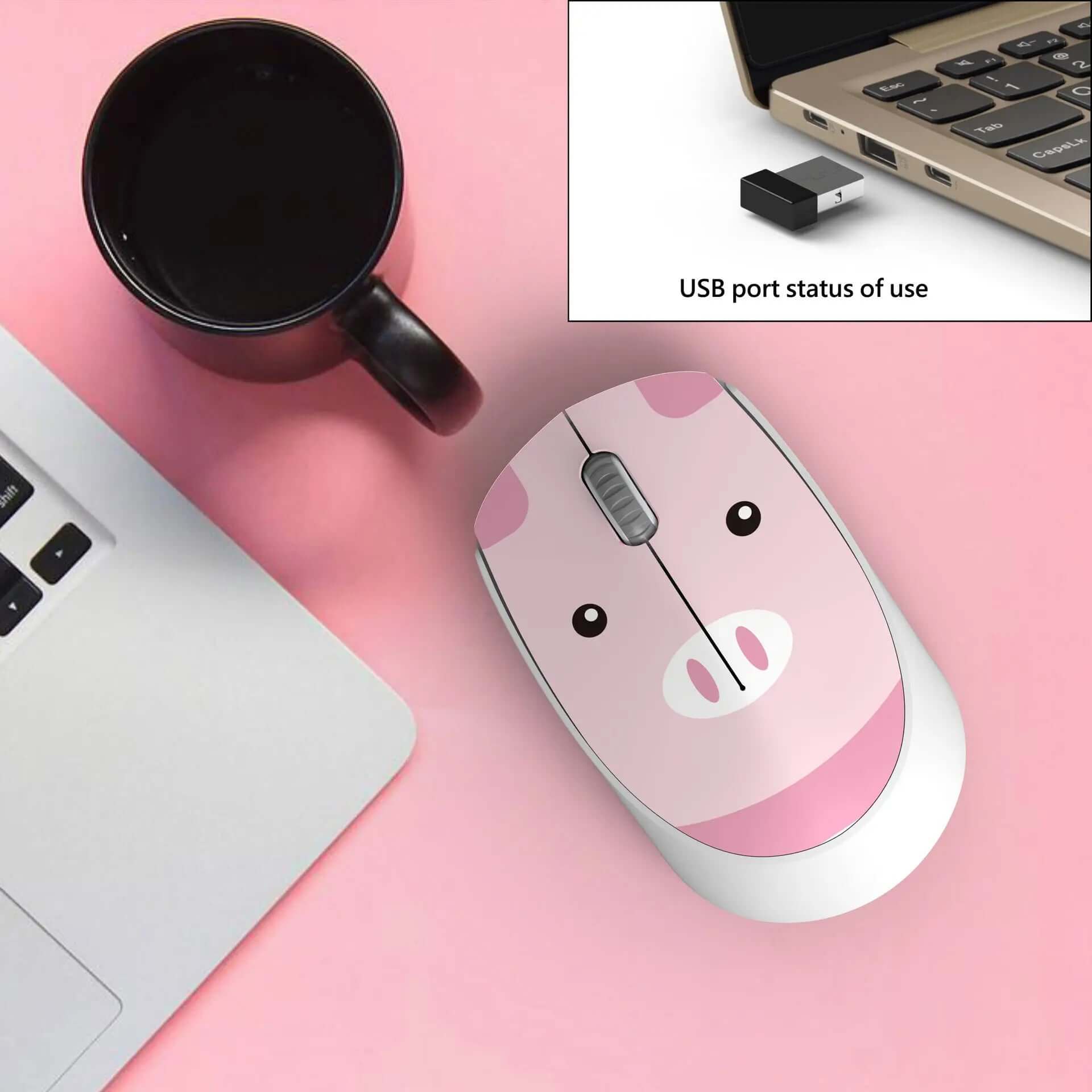 Mini souris sans fil - style cartoons Les Visionnaires