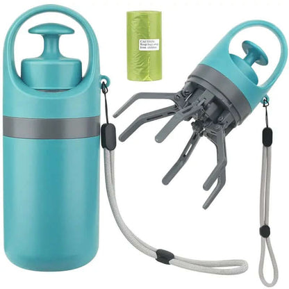 Portable Lightweight Dog Pooper Scooper With Built-in Poop Bag Dispenser Eight-claw Shovel For Pet Toilet Picker Pet Products Les Visionnaires