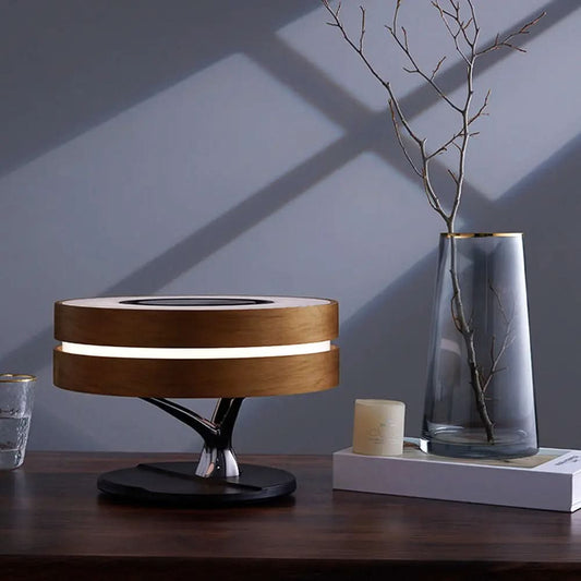 Lampe de chevet grain de bois, multifonctions. Les Visionnaires