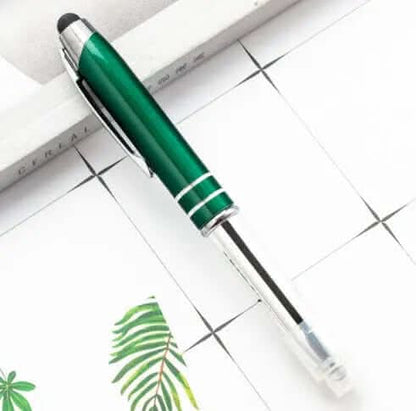 Stylo multifonction en métal avec stylet capacitif, lumière LED et pointe à bille ️ Les Visionnaires