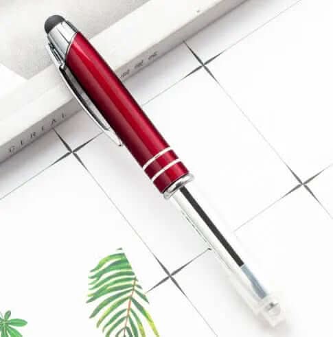 Stylo multifonction en métal avec stylet capacitif, lumière LED et pointe à bille ️ Les Visionnaires