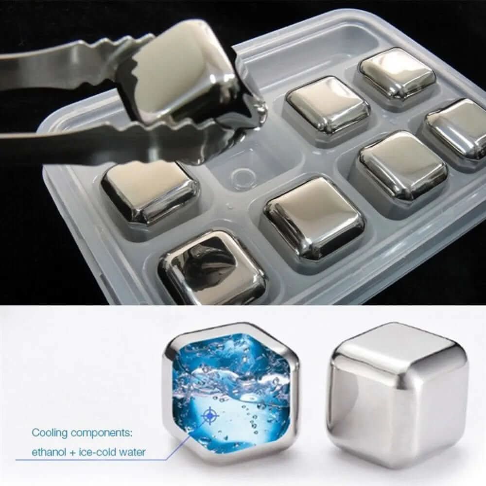 Set de glaçons réutilisables en acier inoxydable Les Visionnaires