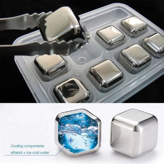 Set de glaçons réutilisables en acier inoxydable Les Visionnaires