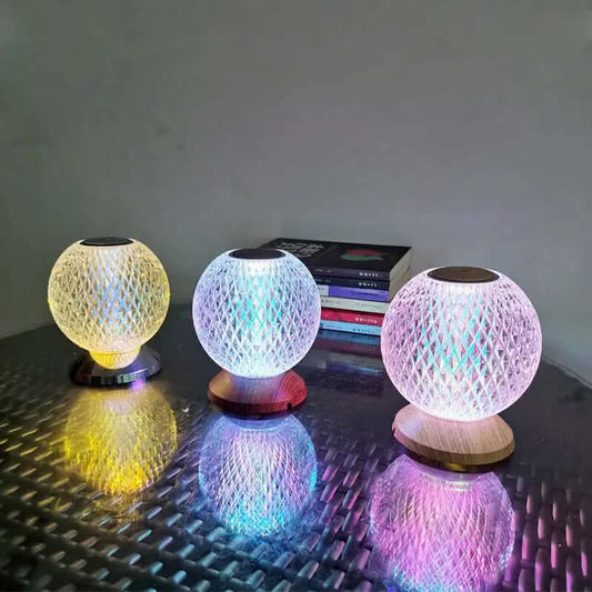Lampe de Chevet LED Cristal Acrylique RGB Les Visionnaires