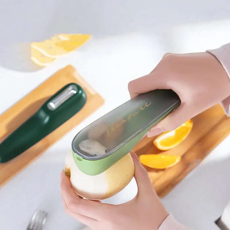 couteau éplucheur avec tube de rangement Les Visionnaires