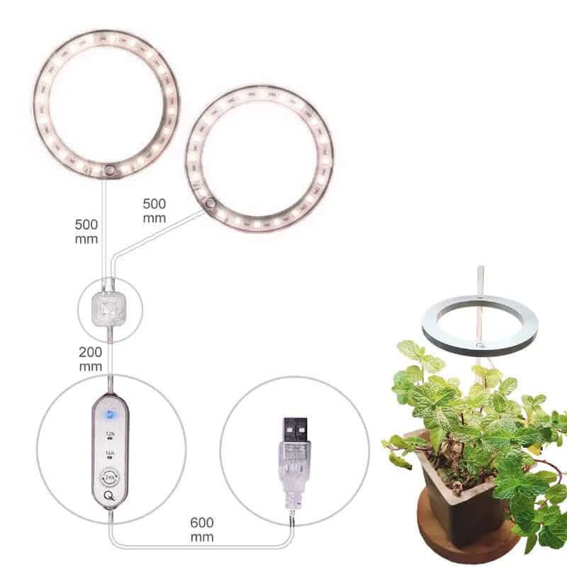 Lampe de croissance LED à spectre complet, USB, 5 V, pour plantes, serre, semis Les Visionnaires