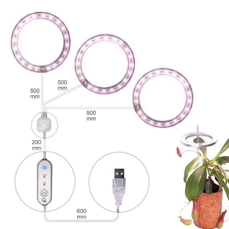 Lampe de croissance LED à spectre complet, USB, 5 V, pour plantes, serre, semis Les Visionnaires